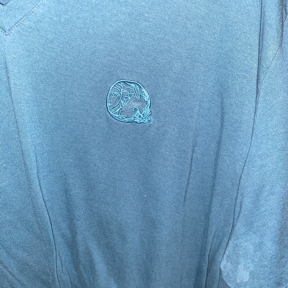 Versace Collection Men's V-Neck T-shirt With Medusa on the Chest 3XL in Teal - Picture 2 of 4